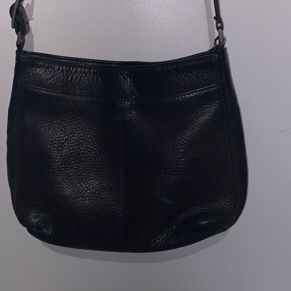 Vintage Coach Women's Black Hudson Pebbled Leather Crossbody Purse Bag - Picture 4 of 11